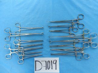 D7019 Jarit V. Mueller Pilling Surgical Forceps Lot of 15 Approx 12.5-24.5cm