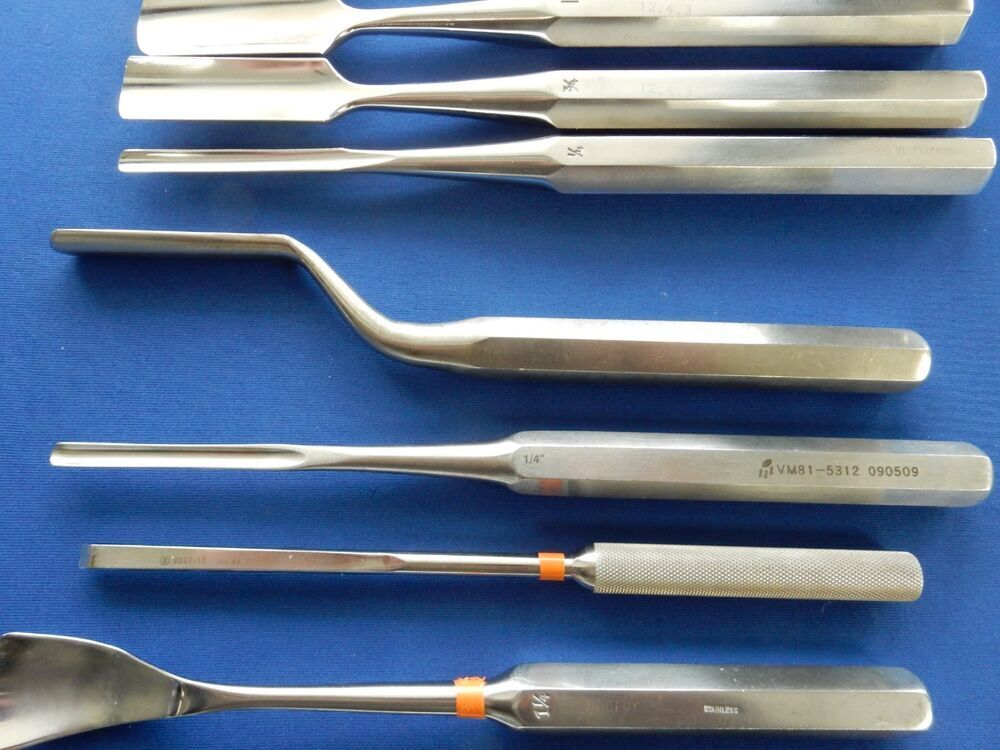 Zimmer V. Mueller Orthopedic Gouge Instruments Lot of 12 - Image 4