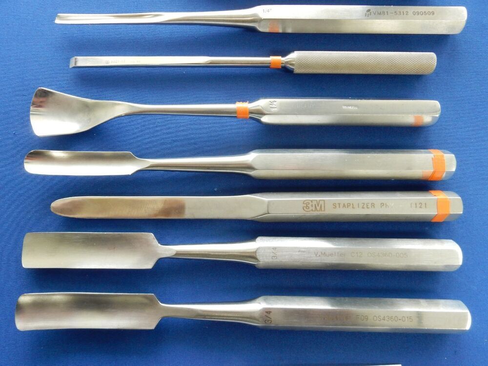 Zimmer V. Mueller Orthopedic Gouge Instruments Lot of 12 - Image 5
