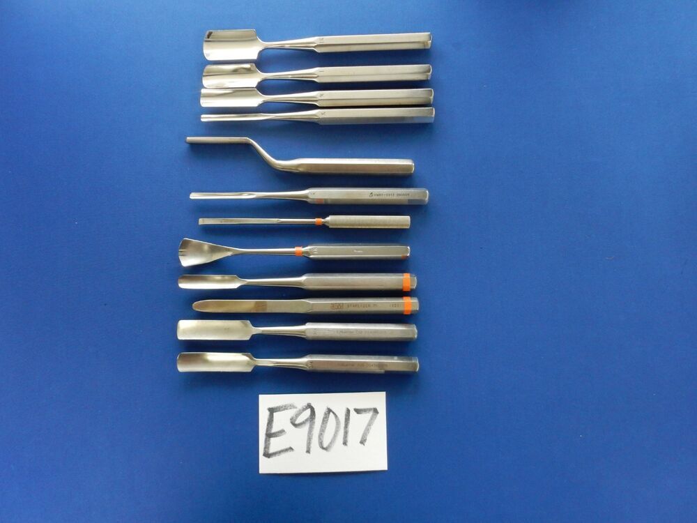 Zimmer V. Mueller Orthopedic Gouge Instruments Lot of 12