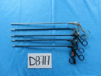 D8717 Jarit R. Wolf Surgical 5.0mm Laparoscopic Forceps & Scissors Lot of 5