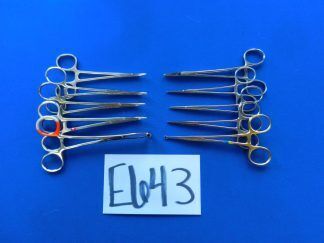 E643 V. Mueller Symmetry Lot of 10 Forceps 12-15.5cm Overall Length