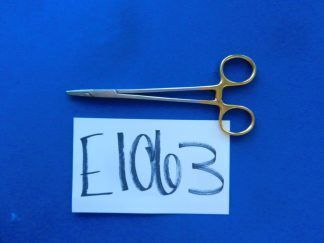 E1063 Bausch & Lomb Crile Wood 14mm Serrated Jaw Straight Needle Holder P0430