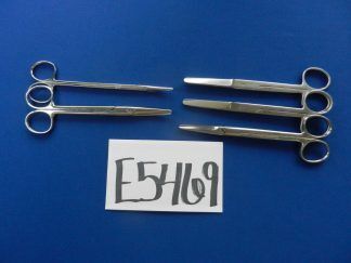 E5469 V. Mueller Weck Zimmer Lot of 5 Straight & Curved Scissors 16.5cm Long