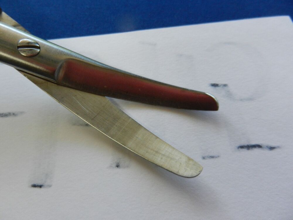 E6415 Aesculap BC741R Sims Curved Blunt Tip Scissors 20cm Overall Length - Image 4
