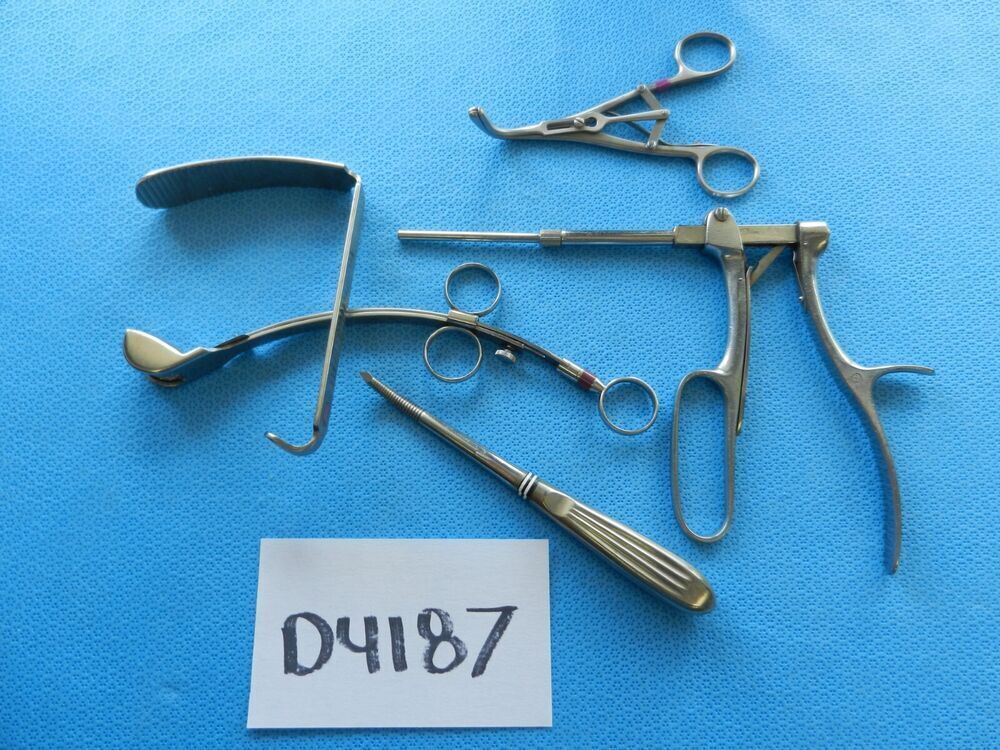 D4187 Storz V. Mueller Jarit Surgical ENT Instruments Lot Of 5