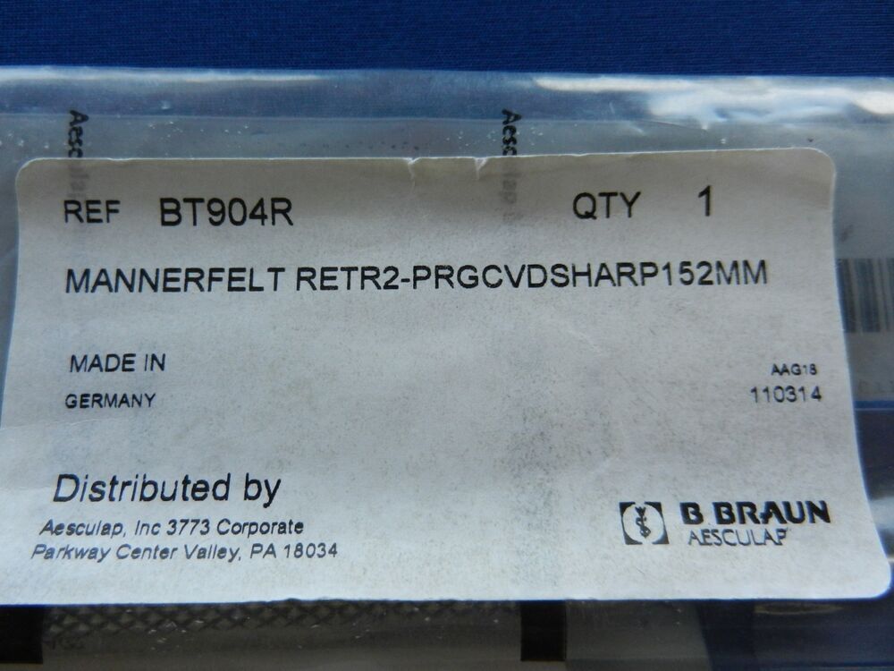 ***NEW*** Aesculap BT904R Set of 2 Mannerfelt 2 Prong Sharp Curved Retractor - Image 4