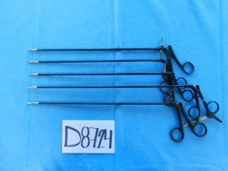 D8724 Jarit Solos Surgical Fully Insulated 5.0mm Laparoscopic Forceps Lot of 5