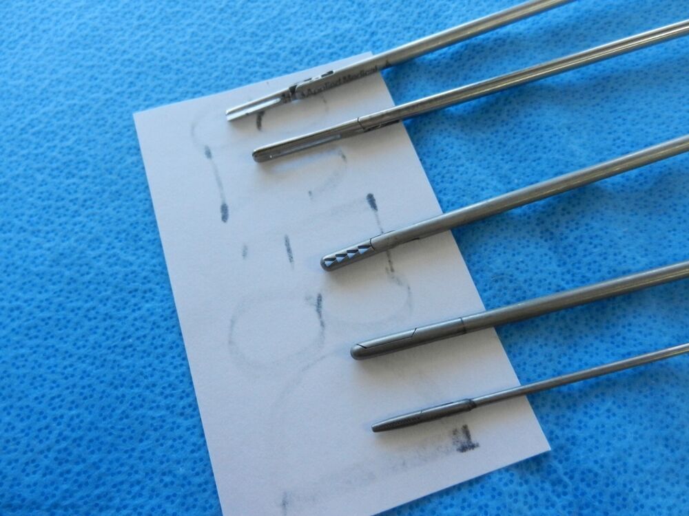 D8728 Marlow Cabbot Applied Medical 5.0mm Laparoscopic Forceps Lot of 5 - Image 3