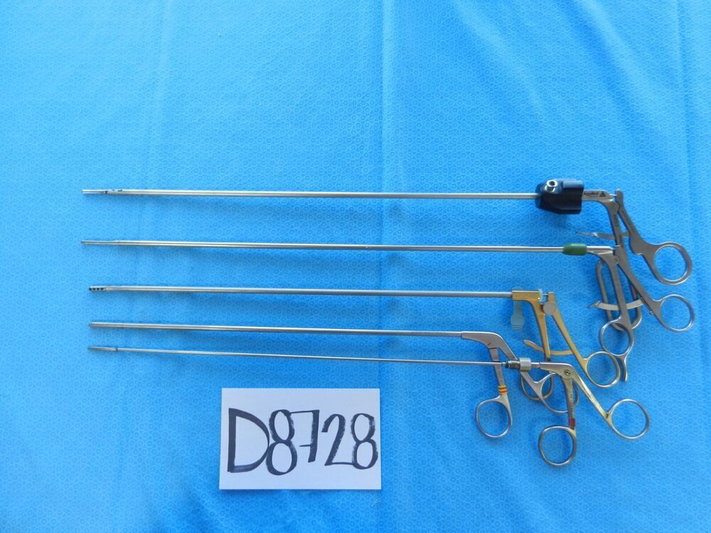 D8728 Marlow Cabbot Applied Medical 5.0mm Laparoscopic Forceps Lot of 5