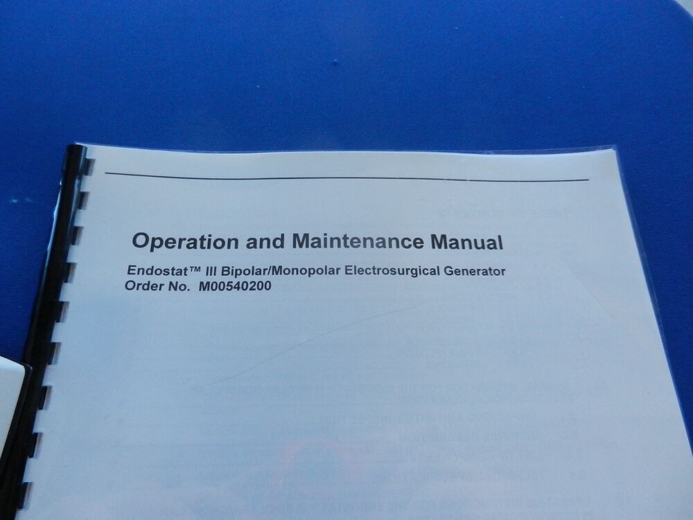 F202 Endostat III RF Generator w/ Footswitch and Operation Manual - Image 7