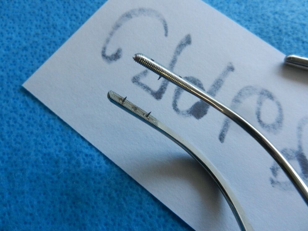 Jarit Surgical ENT Laryngeal Dressing Forceps 460-130 Lot Of 2 - Image 3
