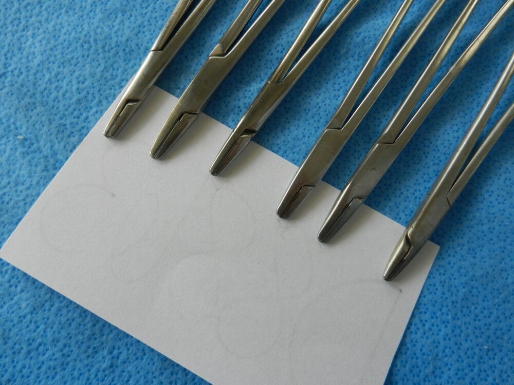 D8863 V. Mueller Lot of 6 Straight NeedleHolders Approx. 17.5cm-22cm - Image 3