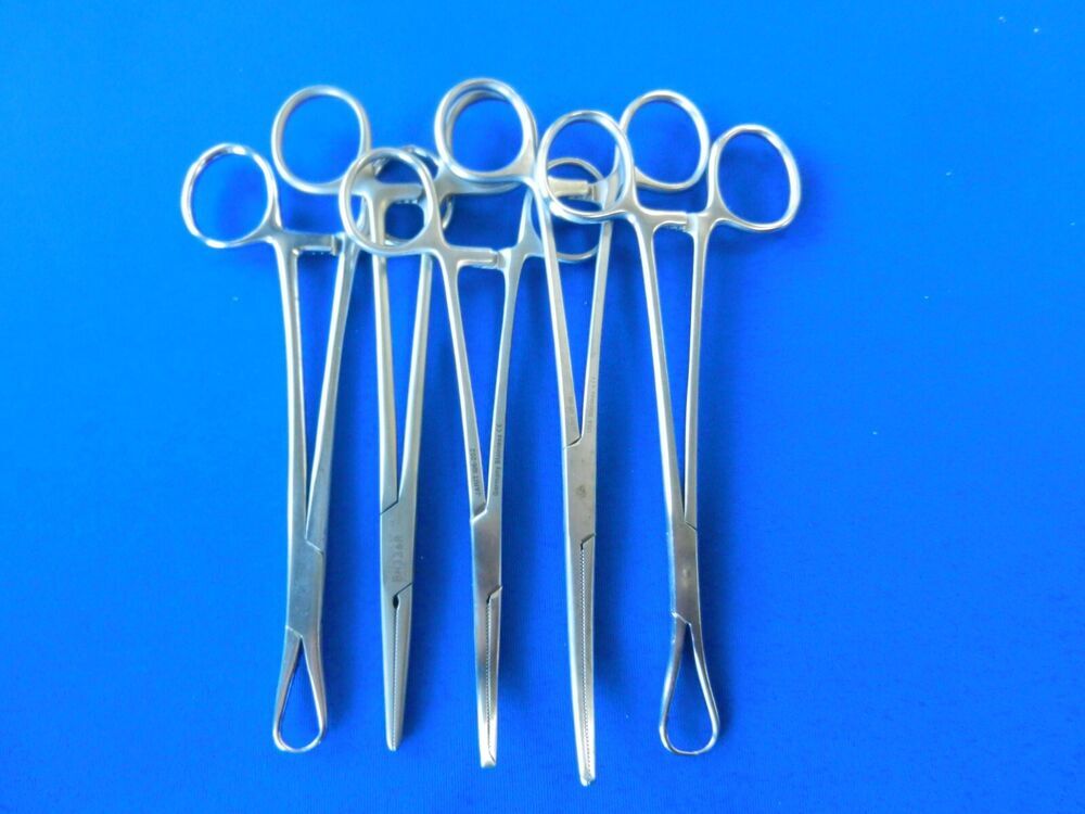 E684 Jarit V. Mueller Aesculap Lot of 10 Forceps 16.5-18.5cm Overall Length - Image 3