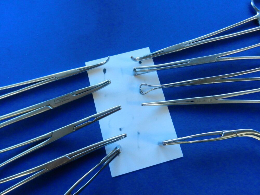 E694 Jarit V. Mueller Pilling Lot of 10 Forceps 19.5-21cm Overall Length - Image 5