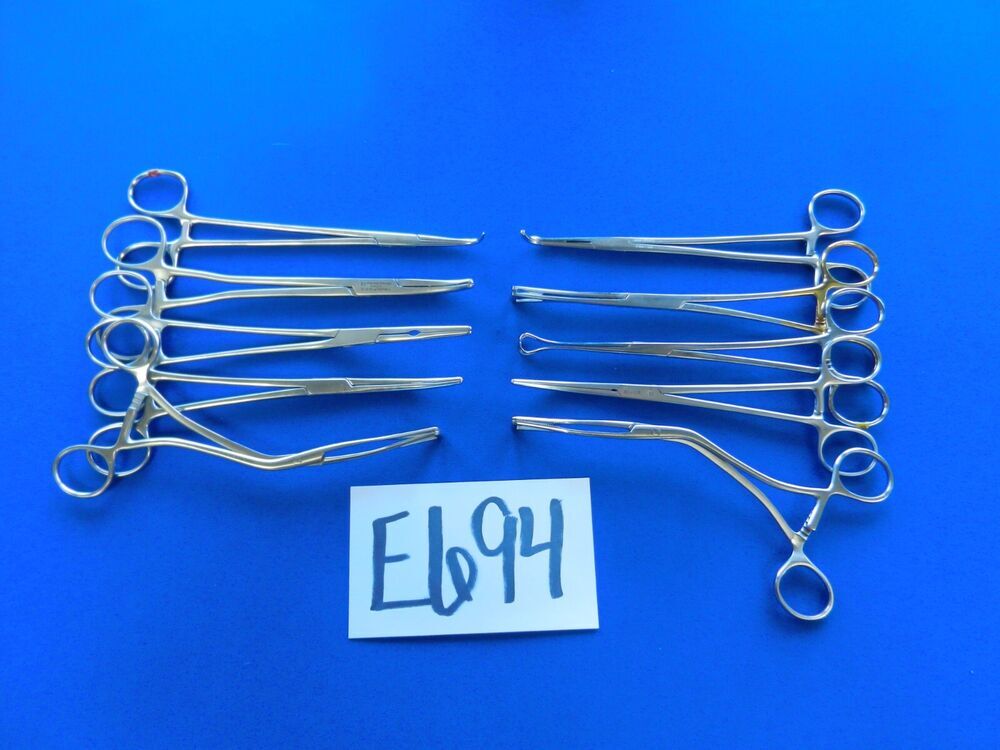 E694 Jarit V. Mueller Pilling Lot of 10 Forceps 19.5-21cm Overall Length