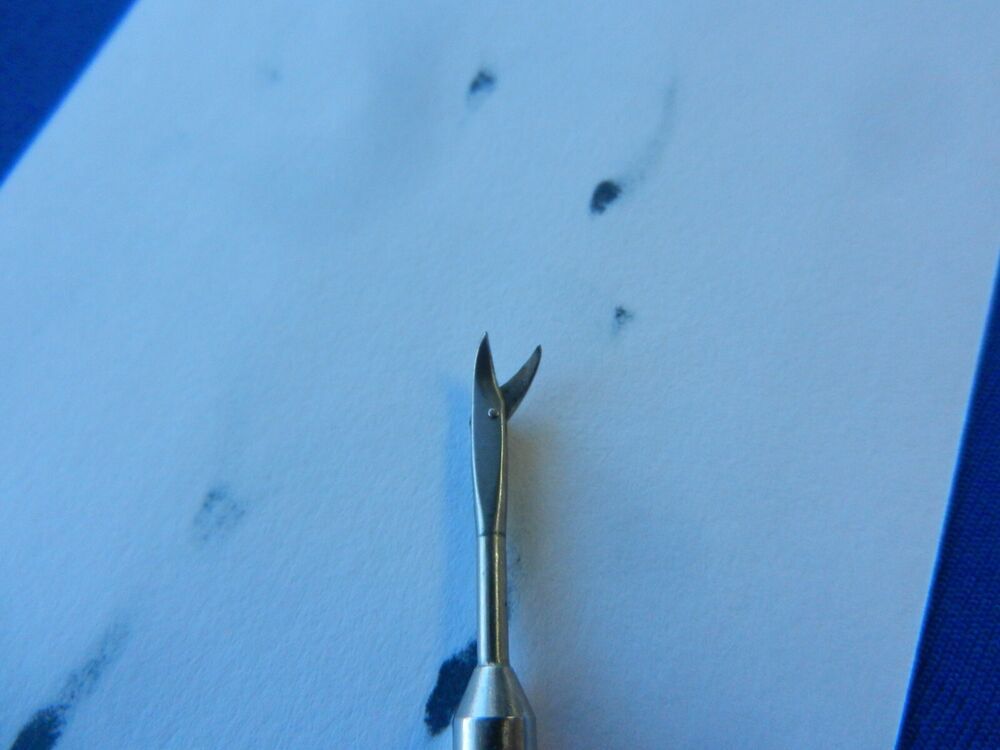 E3132 V. Mueller LA1010 Laparoscopic 5.0mm Left Curved Micro Scissors - Image 4