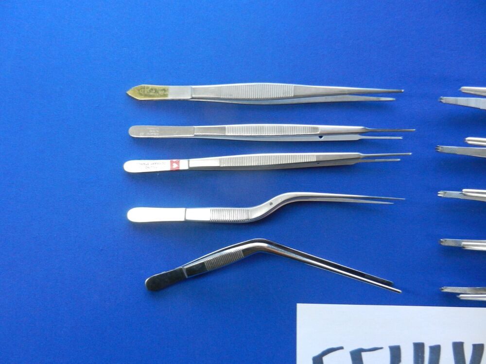 E5444 Aesculap Pilling V. Mueller Lot of 10 Bayonet & Straight Forceps 16-18cm - Image 3
